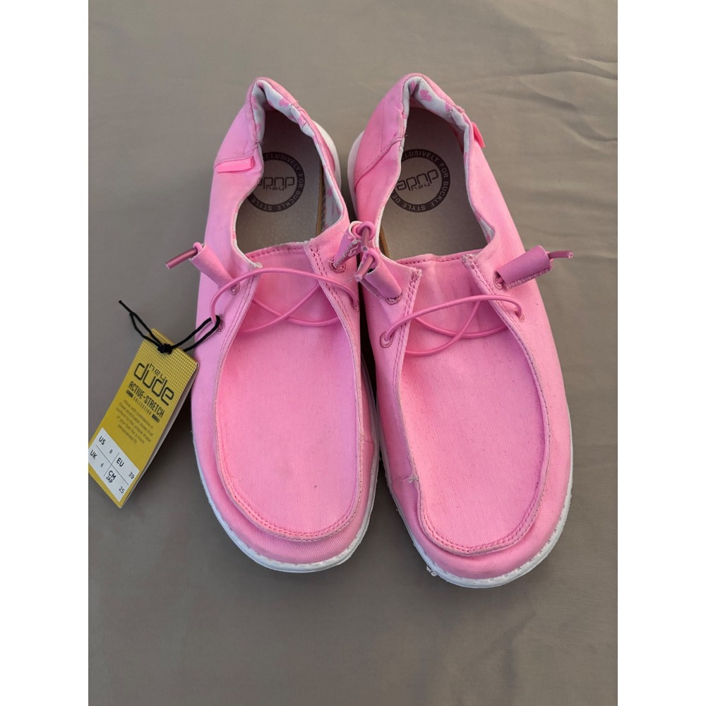 Hey Dude Wendy Active-Stretch Pink Slip On Loafers Womens Size 8 NWT
